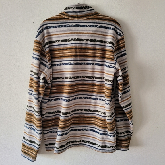 Eddie Bauer Men Quest Quarter Zip Fleece Pullover Size Medium Stripes Multicolor - Picture 4 of 8